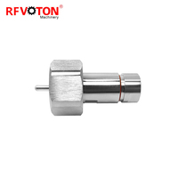 Material de latón conector rf niquelado LC macho abrazadera de enchufe para cable coaxial 1/2 Cable alimentador