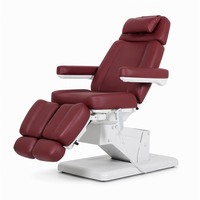 Table de massage électrique à 3 moteurs, réglable en hauteur, avec dossier et repose-jambes, pour spa, salon de beauté, soins du visage, capacité 200 kg
