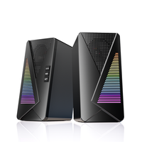 Altavoz Subwoofer USB Portátil con Bluetooth, Sistema de Sonido para Cine en Casa, Música, Computadora, Luces LED, Bajos, RGB, Altavoces para Laptop