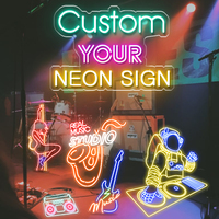Enseigne néon LED personnalisée, design imprimé UV, lumière flexible en corde, acrylique fait main, étanche IP65, AC/DC, décoration pour voiture, bar, publicité