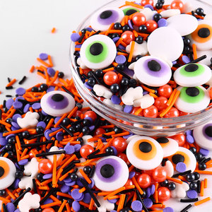 Hot 100g Spooky Mix arrose avec des yeux <span class=keywords><strong>Jumbo</strong></span> pressé bonbons gâteau arrose en gros pour Halloween biscuits Cupcakes fête friandises - Product Image 5