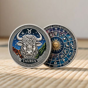 Moneda Conmemorativa de los Doce Signos <span class=keywords><strong>del</strong></span> Zodiaco, Diseño de Libra en Relieve 3D de Doble Cara, Disco Astrológico de Aleación, Artículo de Colección y Recuerdo - Product Image 5