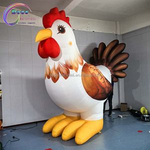 <span class=keywords><strong>Coq</strong></span> gonflable <span class=keywords><strong>géant</strong></span> de 4 mètres de haut avec ventilateur intégré pour la décoration de fête et les événements en plein air - Product Image 4