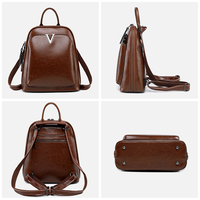 Sacs à dos pour femmes, nouvelle mode 2021, sac à dos vintage en cuir de vache ciré, sac d'école pour femmes, sacs à dos pour dames