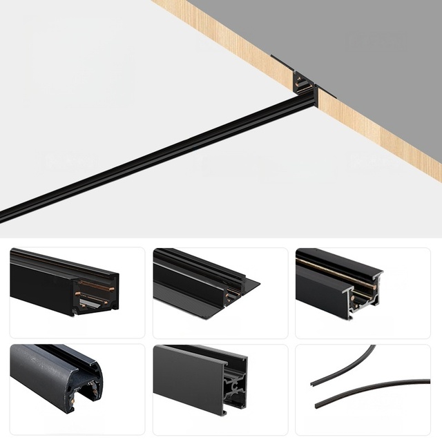 LED Mini Magnetic Track Light Lamp 11mm Magnet Rail 48V Spotlight Floodlight Folded Grille Ultra-narrow smart DALI Zigee Dimmer