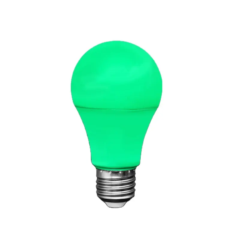 Nieuwe Producten Bolvormig Groen Geel Rood Blauw A60 9W E27 Ce Rohs Kleurrijk Led Licht E27 Lamp