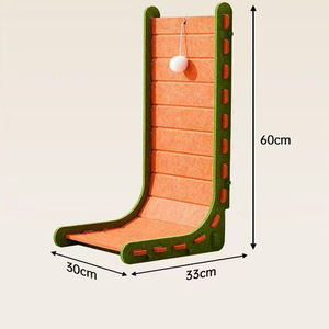 Griffoir pour chat en forme de L, litière pour chat tout-en-un, feutre résistant aux rayures, résistant à l'usure, jouets anti-rayures - Product Image 3