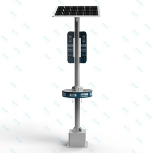 Ngoài trời intellint quảng cáo điện thoại di động năng lượng mặt trời <span class=keywords><strong>Hybrid</strong></span> hệ thống 220V LiFePO4 Pin MPPT chiếu sáng sạc cực trạm - Product Image 5