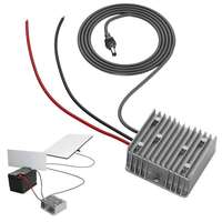 Kit adaptateur de puissance élévateur 12V/24V vers 48V avec connecteurs DC mâles/fils nus/pinces crocodiles/terminals annulaires, protégé par fusible pour voiture/camping-car/bateau