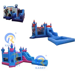 KARRY Princess Bounce House Jumping Bouncer aufblasbare Kombination mit Rutsche