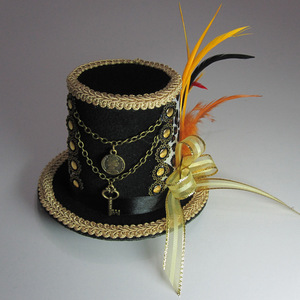 Phụ Nữ Của Steampunk Victoria <span class=keywords><strong>Mini</strong></span> <span class=keywords><strong>Top</strong></span> Mũ Gothic Tóc Clip Trang Phục Phụ Kiện Steam Punk <span class=keywords><strong>Hat</strong></span> - Product Image 3