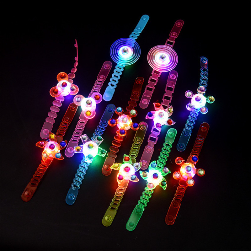 Kids Led Spinning Toy Light Bracelet Led Wrist Band Children Party Gift Children Led Slap Flashing Children Promotional Gift
