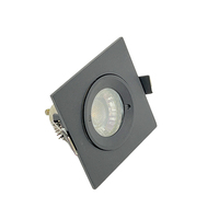 Plafonnier LED carré moderne, downlight GU10 IP44, spot encastré ignifuge en alliage d'aluminium 12W pour salle de bain