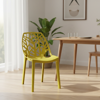 Chaises de salle à manger modernes en plastique, empilables, résistantes aux rayures, pieds antidérapants, utilisation intérieure/extérieure, maison, bureau et restaurant