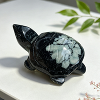 Figurine de tortue en pierre de pivoine naturelle sculptée à la main, 8-10 cm, ornée de chrysanthèmes, cristal de guérison, ornement décoratif
