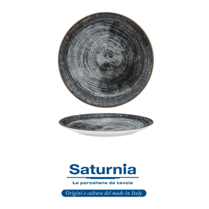 Siviglia Black Round Plate Ø 28 cm Saturnia Flat Plate - Product Image 4