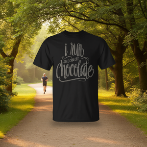 Camiseta I Run So I Can Eat Chocolate, divertida camiseta para amantes del chocolate - Product Image 3