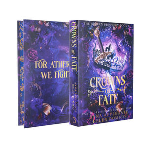 Impresión de Libros de Novelas de Fantasía con Tapa Dura Personalizada, Borde Pulverizado, Cubierta con Corona Morada y Estampado en Lámina, Edición Especial, Fabricante - Product Image 1