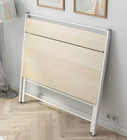 Table de bureau pliable de luxe MDF, pieds en métal, design nordique moderne, directement d'usine, en promotion,