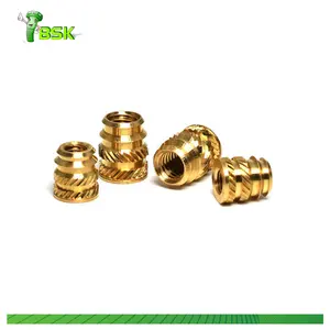 China brass knurled threaded insert nuts Thread Knurled Nuts Brass Hot Melt Insert Nut