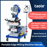 Machine à chanfreiner les plaques en acier de grande capacité certifiée CE TMM-63L, machine automatique de fraisage des bords des plaques en acier
