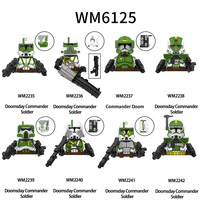 Figura de Star Wars Película Storm Clone Trooper Comandante Mandaloriano Mini Bloques de Construcción Ladrillos de Juguete