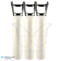 Cylindre médical en aluminium sans soudure homologué TPED avec ensemble de valve en laiton pour réservoir de stockage d'O2 industriel pour hôpital - Fourniture en gros ZX