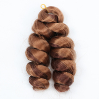 Extensions de cheveux bouclés en spirale pour tresses, ondulations lâches et rebondissantes, style français, trame unique, fibre haute température pour femmes