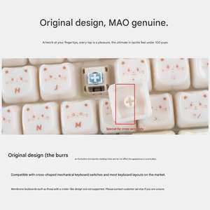 ग्लूटानस बिल्ली पीसी जेड सिरेमिक महसूस कीकैप माओ प्रोफाइल को वी 500 प्रो x87और f99 कीबोर्ड पर पीसी चुंबकीय स्विच के लिए उपयुक्त - Product Image 4