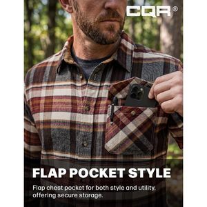 Custom Men's Long Sleeve Plaid Flannel Shirt 100% Cotton <b>Brushed</b> Soft Casual Outdoor Wear - Product Image 6