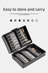 Juego de destornilladores de mano multifunción OEM personalizados MSD para el hogar, adaptador de broca hexagonal, funda de enchufe, embalaje de estuche rígido de 3 años - Product Image 2