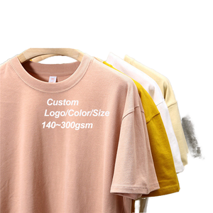 T-shirt personnalisé en coton de qualité supérieure pour hommes, grande taille, avec logo imprimé, t-shirt uni surdimensionné - Product Image 1
