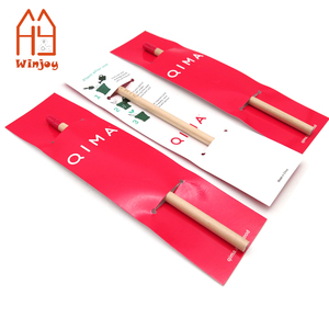 <span class=keywords><strong>Crayon</strong></span> <span class=keywords><strong>à</strong></span> griffonner avec graines, écologique, en bois, avec gomme, logo personnalisé, pour cadeau étudiant, avec carte en papier - Product Image 4