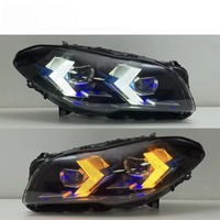 Phares HETOP F10 2010-2017, double couleur, style serpent, pour BMW Série 5, éclairage avant amélioré, LED jaune et blanc, lentille laser, Plug and Play