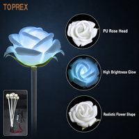 Toprex extérieur événement décoratif 12v PU artificiel rose fleur lumière