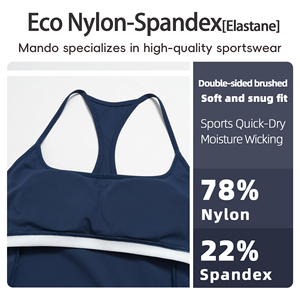 <span class=keywords><strong>Ensemble</strong></span> de yoga et de pilates 2 pièces pour femmes, de haute qualité, doux, double brossage, 78% nylon, 22% élasthanne, vente en gros - Product Image 4