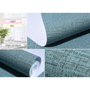 Film PVC auto-adhésif texturé en toile de jute, moderne et décoratif, avec colle de support pour la rénovation et le changement de couleur des meubles et des armoires - Product Image 4