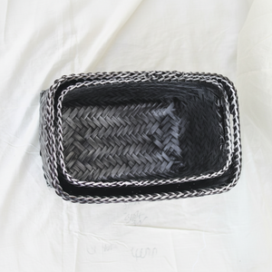 Cesta de lavandería con tapa abierta de bambú, organizador de ropa para el hogar Rectangular sostenible ecológico, Cestas tejidas - Product Image 1