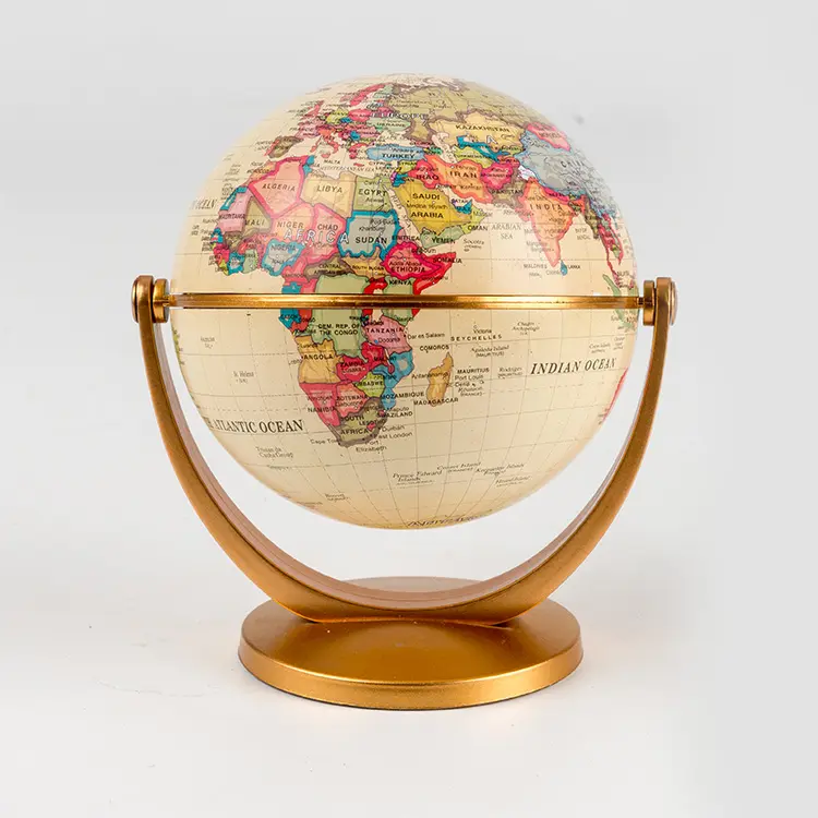 Hoge Kwaliteit Desktop Wereld Antieke Houten Earth Globe Groothandel