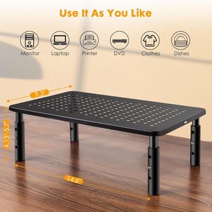 Support d'écran d'ordinateur réglable en hauteur, support de bureau en fer 230x370mm pour ordinateur portable et rangement de bureau - Product Image 4