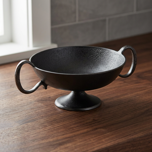 Handmade <b>Metal</b> <b>Bowl</b> With Dual Handles Vintage Design For Food Serving Decorative Use Durable Uncoated Finish - Product Image 6