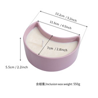 Nordique créatif croissant de lune vide bougie pot décor à la maison logo personnalisé en céramique Unique lune bougie conteneur pour bricolage