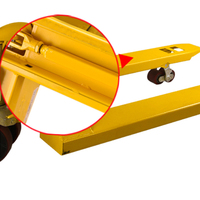 Chariot à palettes manuel robuste Cost Heavy Duty Walkie Lowes, capacité de charge 2t/3t/5t, taille des fourches 550/685mm, jaune, garantie 1 an, roues en nylon