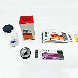 Populair Ontwerp Pharmacom Labs Merk Op Maat Bedrukt Reliëf Logo Zilverfolie 10Ml Korte Flacon Glazen Set Papieren Flacon Doos En Etiket