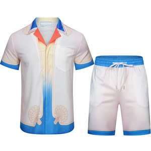 Nouvel <span class=keywords><strong>Ensemble</strong></span> <span class=keywords><strong>Short</strong></span> Décontracté Unisexe Été 2025 Imprimé Numérique <span class=keywords><strong>Chemise</strong></span> Manches Courtes Tricoté 100 % Polyester Séchage Rapide <span class=keywords><strong>Ensemble</strong></span> 2 Pièces - Product Image 2