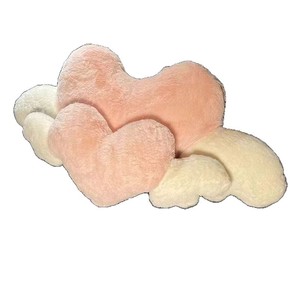 Almohada de felpa en forma de corazón para coche, soporte lumbar, protector de cuello para asientos de coche, decoración interior, juego de 3-4 piezas extra suaves - Product Image 5