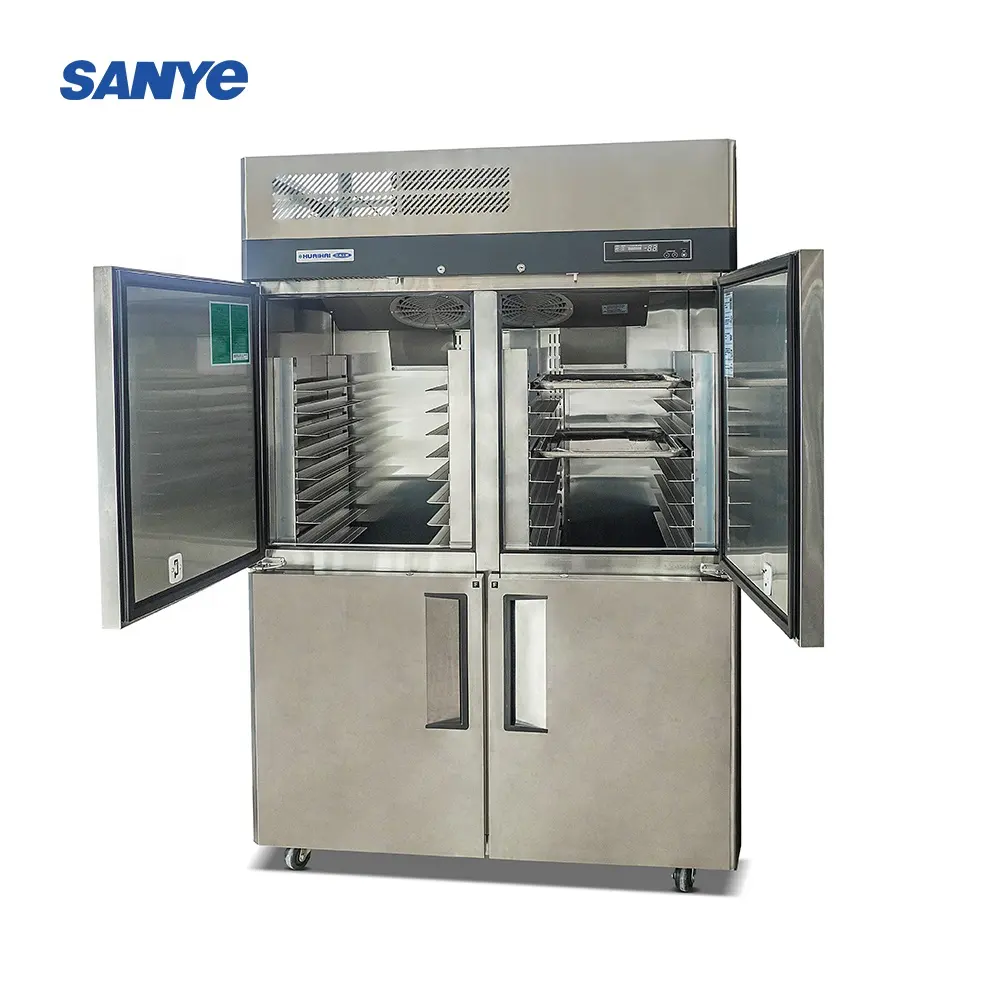 Air-cooling kitchen appliance commercial upright stainless steel freezer for restaurant dining room