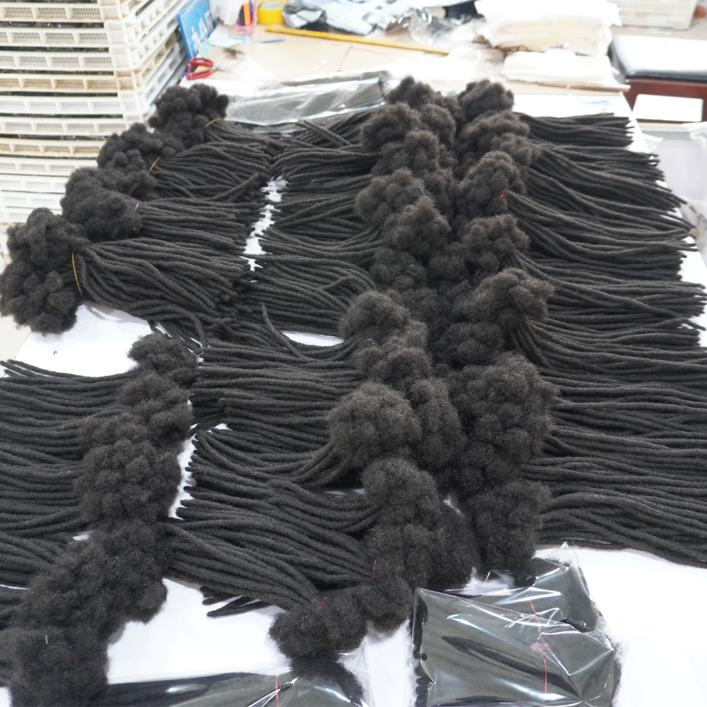 Vast Hair Workshop Craft Detail 11 for [KAMA Locs] Natural Remy Virgin Interlock Loc Extensions Human Hair Tight Afro Kinky Dreadlocks for Black Men/Women