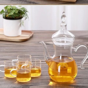 Nuovo Grande Teiera Americana Trasparente da 1L in Vetro Ecologico, <span class=keywords><strong>Bollitore</strong></span> Resistente al Calore in Borosilicato <span class=keywords><strong>per</strong></span> Set da Tè e Caffè da Ufficio - Product Image 4