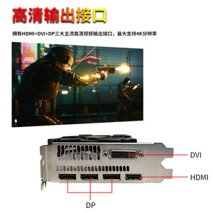 การ์ดจอ Rx580 8g พัดลมคู่ระบายความร้อนสำหรับเล่นเกมส์ประสิทธิภาพสูง อุปกรณ์คอมพิวเตอร์ - Product Image 3